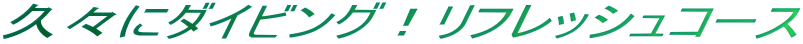 久々にダイビング！リフレッシュコース