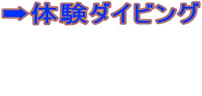 ➡体験ダイビング   